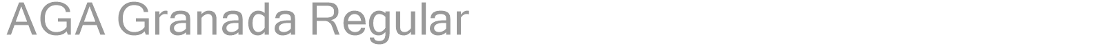 AGA Granada Regular font preview
